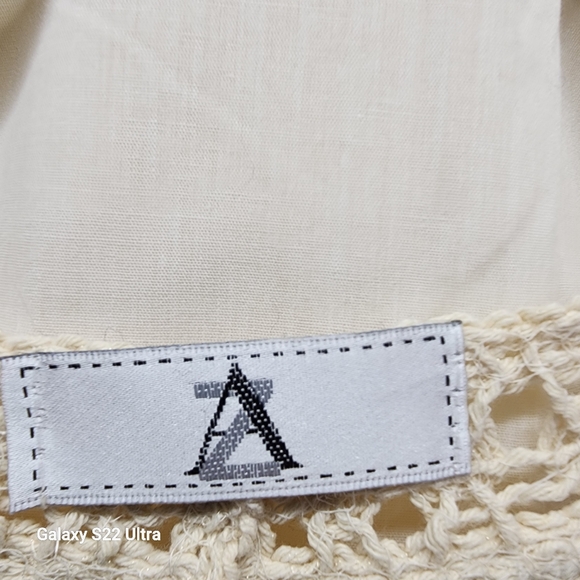 Boho Crochet Open Knit Cardigan Sweater 100% Cotton Cream Ivory Festival Cottage - Picture 13 of 13